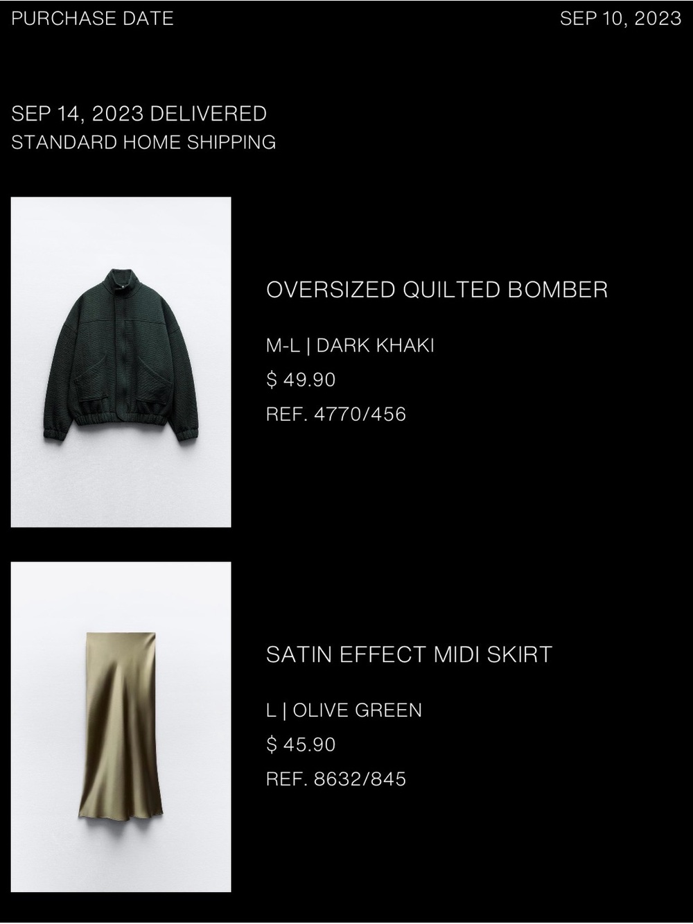 Zara Olive Satin Maxi Skirt
